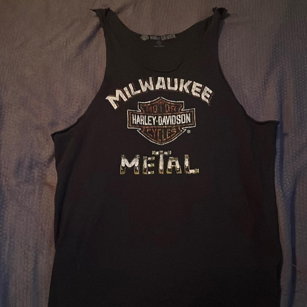 Harley Davidson Distressed oversized Tank